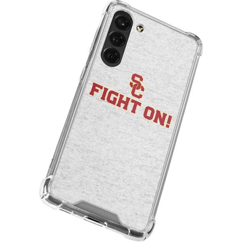 University of Southern California USC Fight On Grey Galaxy S24 FE Clear Case